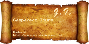 Gasparecz Iduna névjegykártya